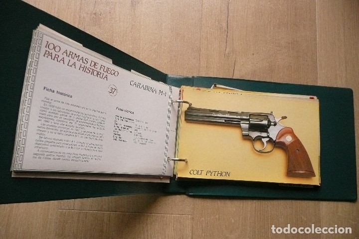 Militaria: FICHAS/FICHERO COMPLETO-100 ARMAS DE FUEGO PARA LA HISTORIA-INDICE FICHAS