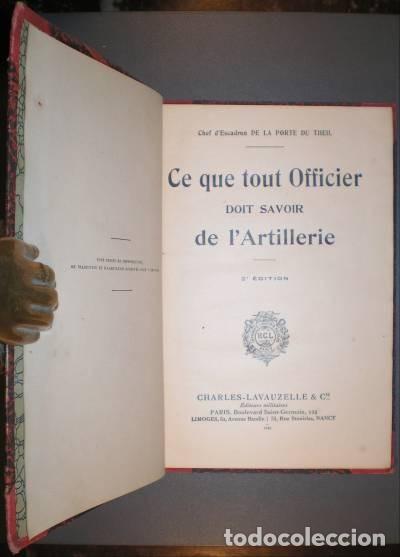 Militaria: PORTE DU THEIL:  CE QUE TOUT OFFICIER DOIT SAVOIR DE L'ARTILLERIE. 1926