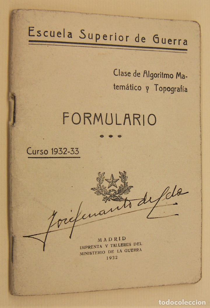 Militaria: ESCUELA SUPERIOR DE GUERRA CURSO 1932-33