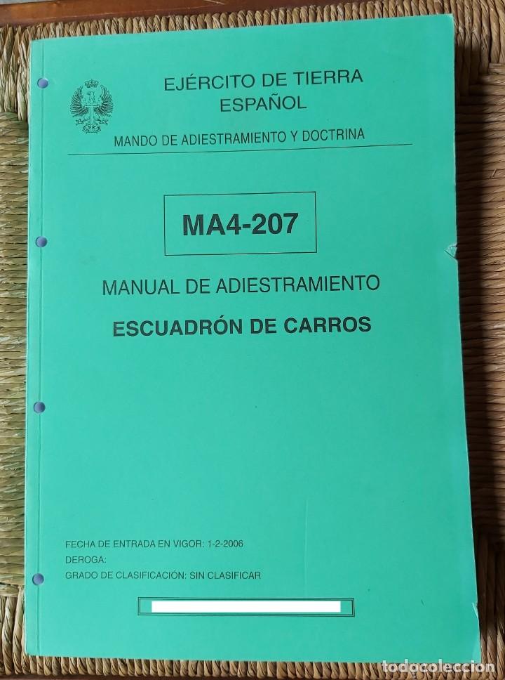 Militaria: Manual de adiestramiento, escuadr&oacute;n de carros, mas de 260 p&aacute;ginas, perforado