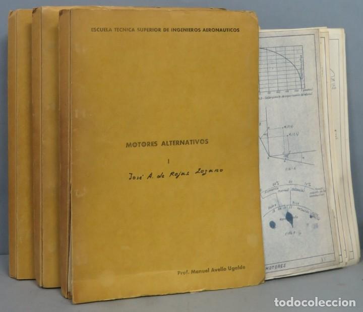 Militaria: MOTORES ALTERNATIVOS. MANUEL AVELLA UGALDE. 3 TOMOS. CON MULTIPLES LAMINAS