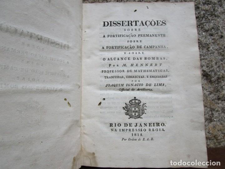 Militaria: DISSERTA&Ccedil;OES SOBRE A FORTIFICA&Ccedil;AO E O ALCANCE DAS BOMBAS - M. HENNERT - RIO DE JANEIRO 1814 + INFO