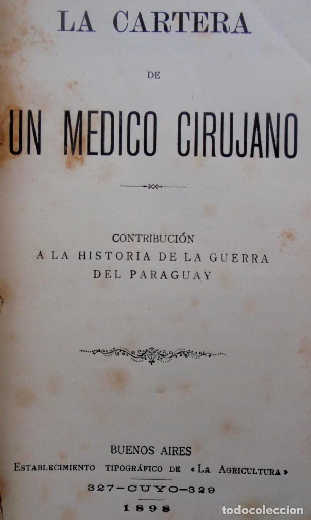 Militaria: LA CARTERA DE UN MEDICO CIRUJANO GUERRA DEL PARAGUAY 1898 JUAN GOLFARINI DEDICADO A S.FLORES CD