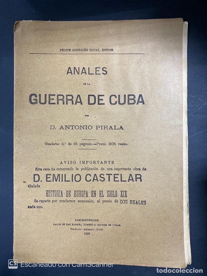 Militaria: ANALES DE LA GUERRA DE CUBA. CUADERNO N&ordm; 5. POR D. ANTONIO PIRALA. 1895. 32 PAGINAS. VER FOTOS