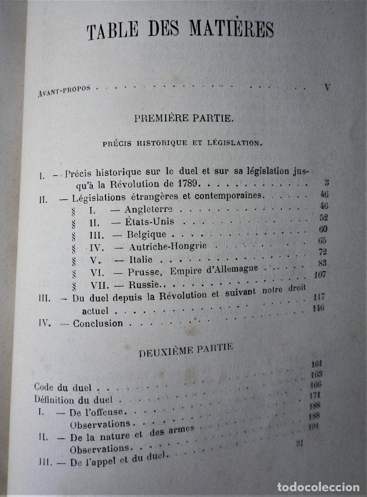 Militaria: Nouveau Code du Duel, C&oacute;digo de Duelo, en franc&eacute;s - Foto 8