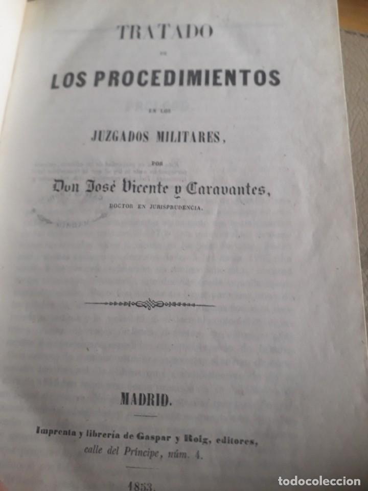 Militaria: 1853 tratado Juicios militares y eclesi&aacute;sticos piel