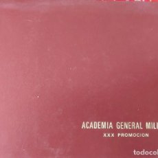 Militaria: MEMORIA - ANUARIO ACADEMIA GENERAL MILITAR DE ZARAGOZA XXX PROMOCIÓN. Lote 254084615