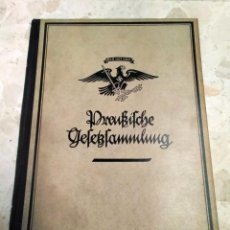 Militaria: LIBRO LAS LEYES DE PRUSIA, EDITADO EN BERLIN, AÑO 1935. Lote 276146658