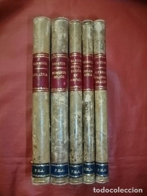 Militaria: LOTE DE CINCO LIBROS SOBRE T&Eacute;CNICA MILITAR (EDICIONES EJ&Eacute;RCITO Y EDITORA NACIONAL A&Ntilde;OS 40/50))