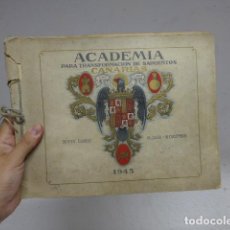 Militaria: ANTIGUO LIBRO DE ACADEMIA PARA TRANSFORMACION DE SARGENTOS, CANARIAS 1945, SEXTO CURSO.