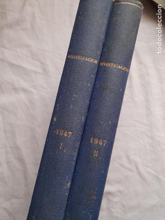 Militaria: 2 libro INVESTIGACION REVISTA PROFESIONAL POLICIA ESPA&Ntilde;OLA ENCUADERNADA. 1947 a&ntilde;o completo