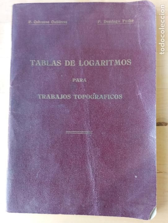 Militaria: ARTILLERIA TABLAS DE LOGARITMOS