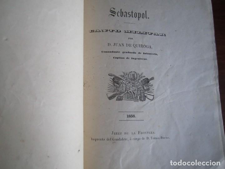 Militaria: SEBASTOPOL CANTO MILITAR JUAN DE QUIROGA 1858 JEREZ DE LA FRONTERA