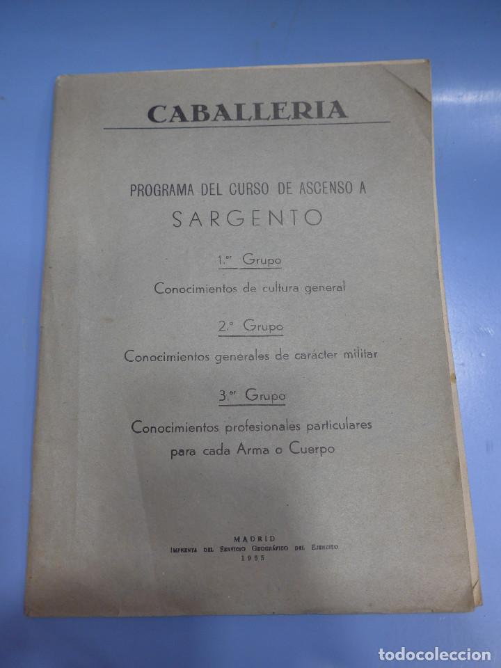 Militaria: CABALLERIA PROGRAMA DEL CURSO DE ASCENSO A SARGENTO - Foto 1