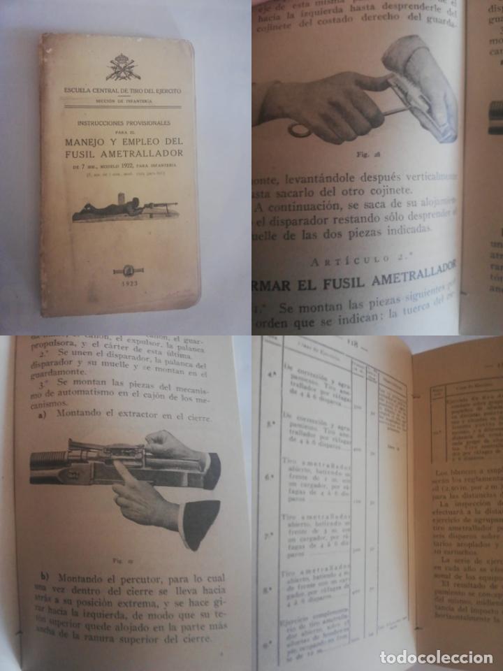 Militaria: Instrucciones Provisionales para el Manejo y Empleo del FUSIL AMETRALLADOR de 7 mm. Modelo de 1922