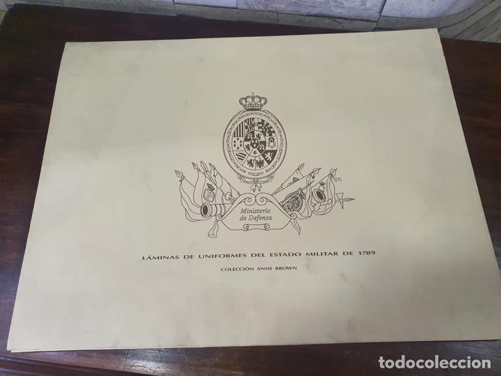 Militaria: Lote de laminas de uniformes del estado militar de 1879 edici&oacute;n limitada
