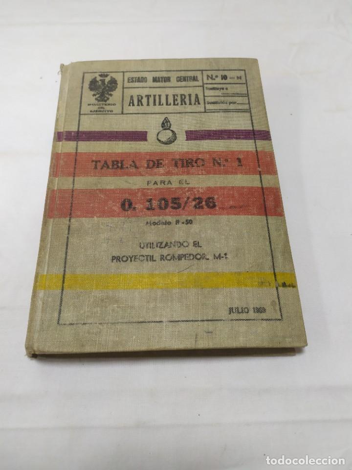 Militaria: Tabla de tiro n&uacute;mero 1 para el 0.105/26, estado mayor central, 1959