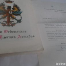 Militaria: REALES ORDENANZAS PARA LAS FUERZAS ARMADAS/REALES ORDENANZAS DEL EJERCITO DE TIERRA.+ CARTA 1984.