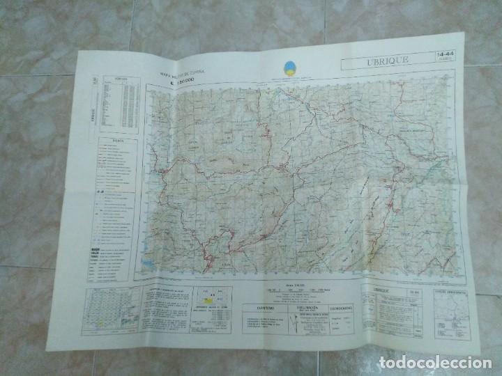 Militaria: Mapa Militar de Espa&ntilde;a E. I: 50.000, UBRIQUE ( 77 cm X 58 cm )