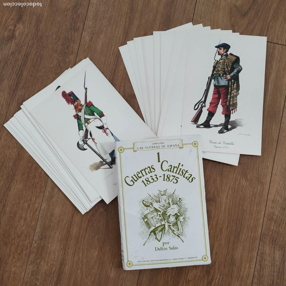 Militaria: COLECCI&Oacute;N DE LAMINAS - LAS GUERRAS DE ESPA&Ntilde;A - GUERRAS CARLISTAS 1833-1875 - DELFIN SALAS