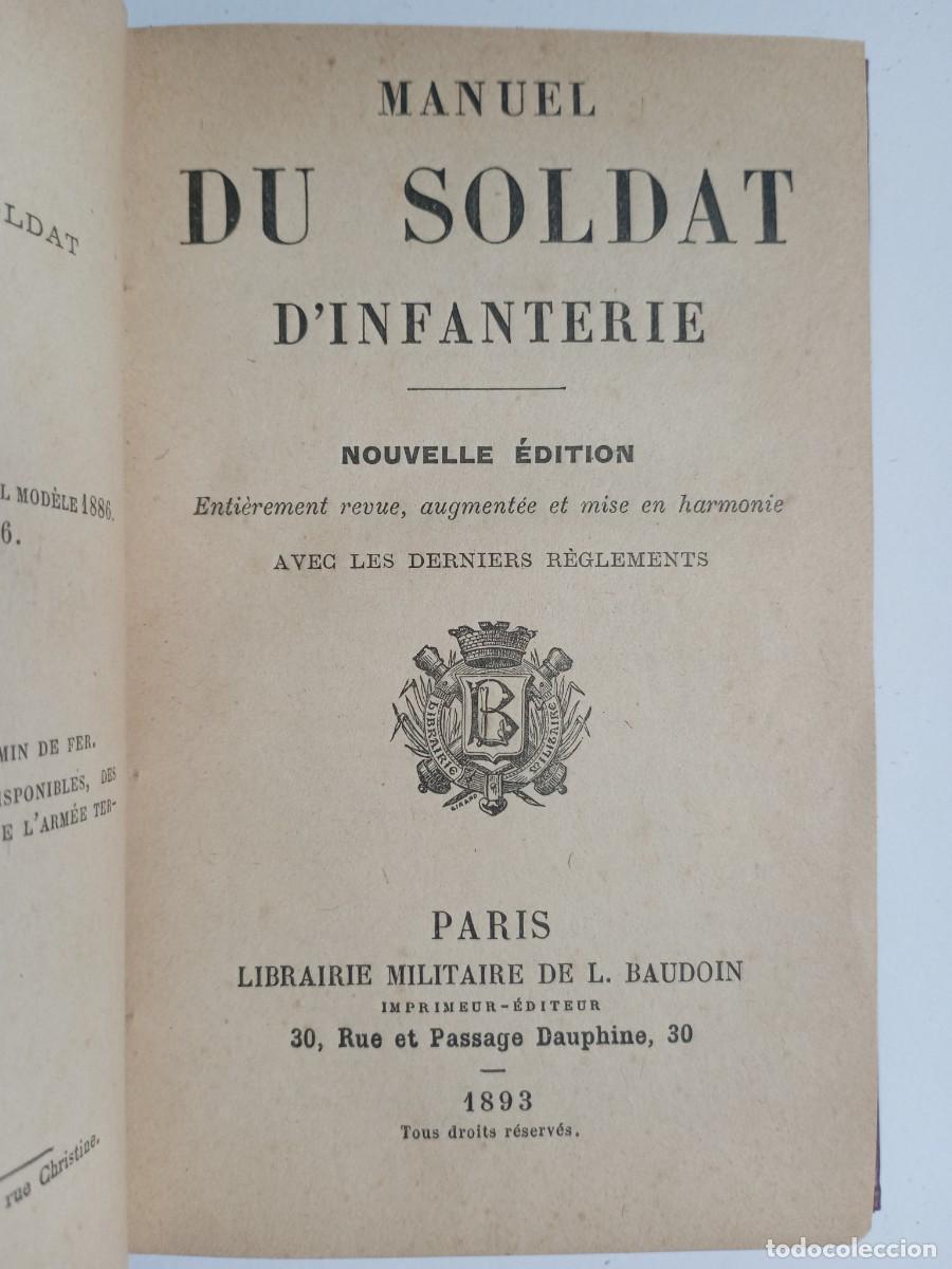 Militaria: Manuel du soldat d'infanterie - Libraire Militaire de L. Baudoin, 1893