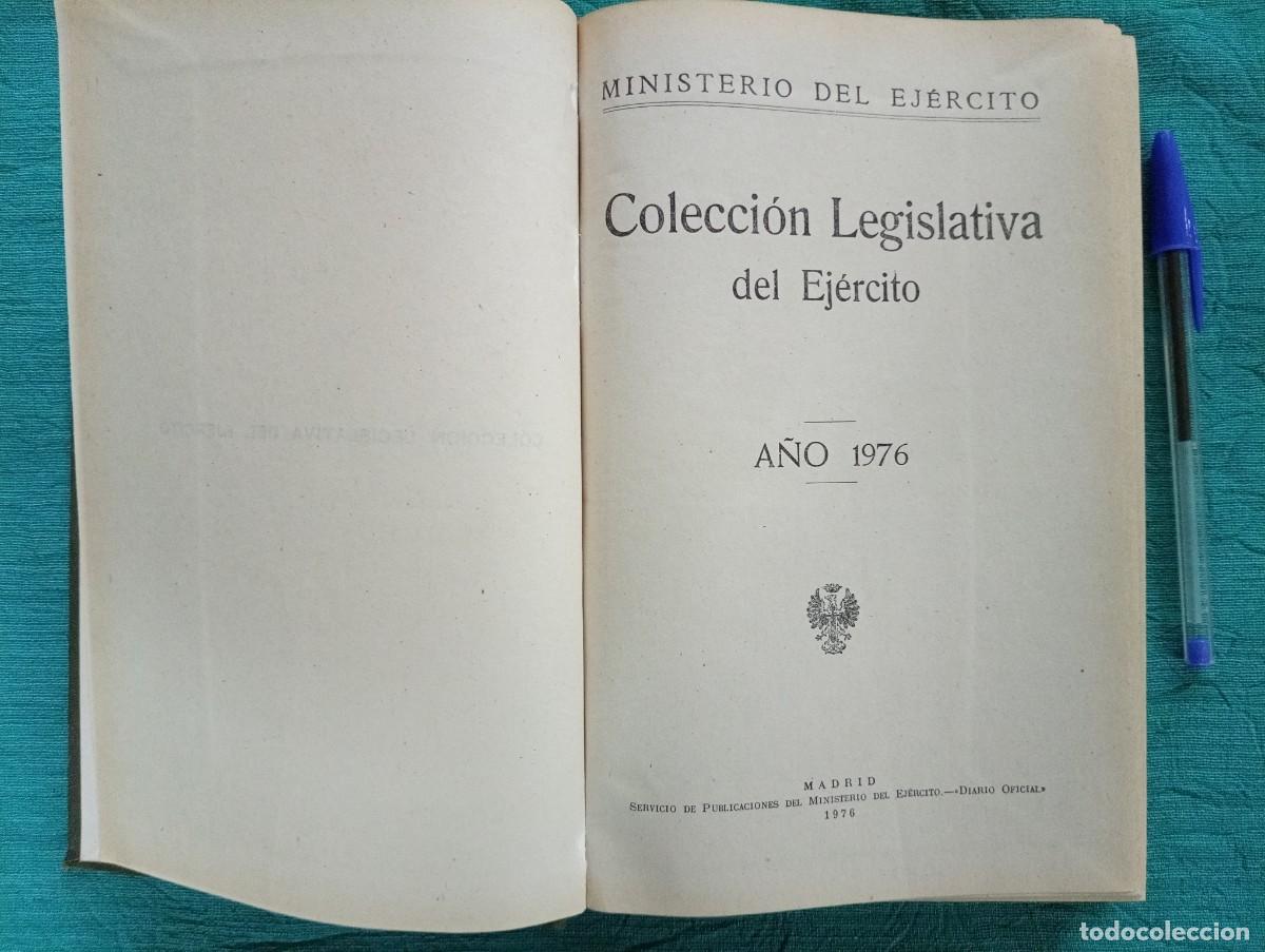 Militaria: Antiguo libro COLECCION LEGISLATIVA DEL EJERCITO A&Ntilde;O 1976.