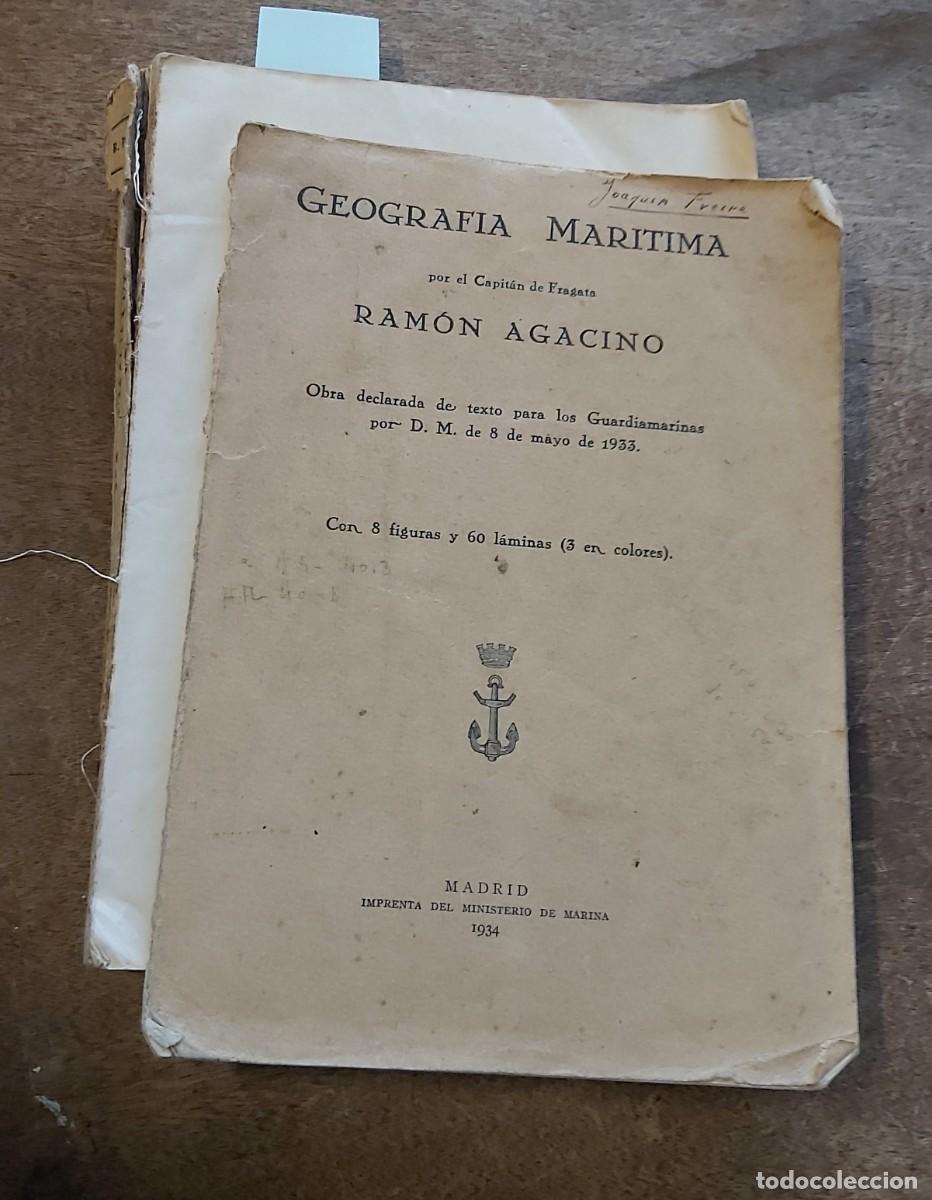 Military Antiques: Geograf&iacute;a mar&iacute;tima, imprenta del ministerio de marina, Madrid 1934, Rep&uacute;blica, 500 p&aacute;ginas