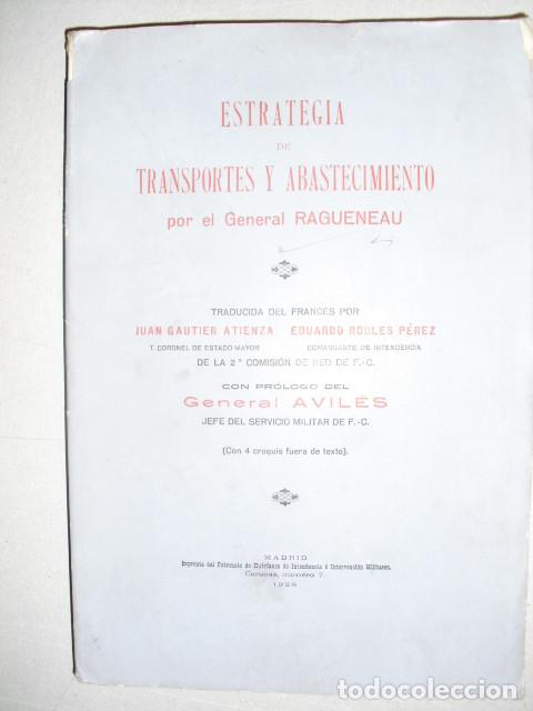Militaria: 1928 ESTRATEGIA DE TRANSPORTES Y ABASTECIMIENTO GENERAL RAGUENEAU