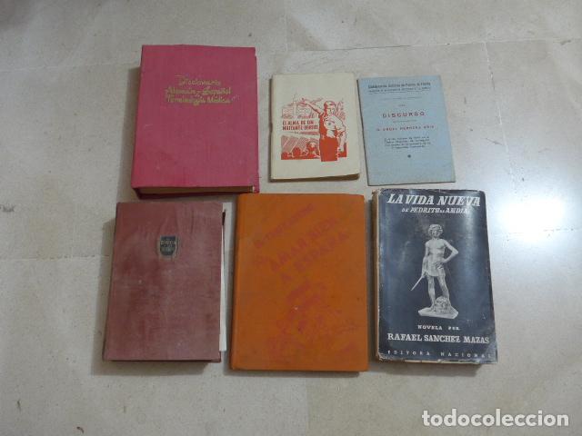 Militaria: * Lote 6 antiguo libro tematica guerra civil - Division Azul - Posguerra. ZX