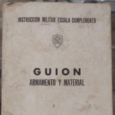 Militaria: GUIÓN ARMAMENTO Y MATERIAL, INSTRUCCIÓN MILITAR (1973) /// ARMAS GUERRA NAZI HITLER FRANCO NS BÉLICO. Lote 374089954