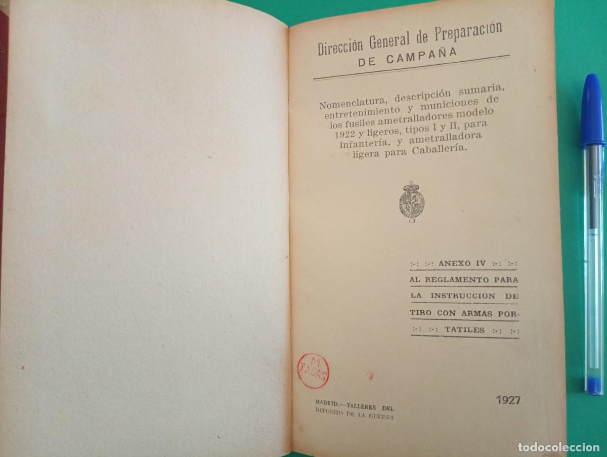 Militaria: Antiguo libro Direcci&oacute;n General de Preparaci&oacute;n de CAMPA&Ntilde;A. Anexos con desplegables. Madrid 1927.