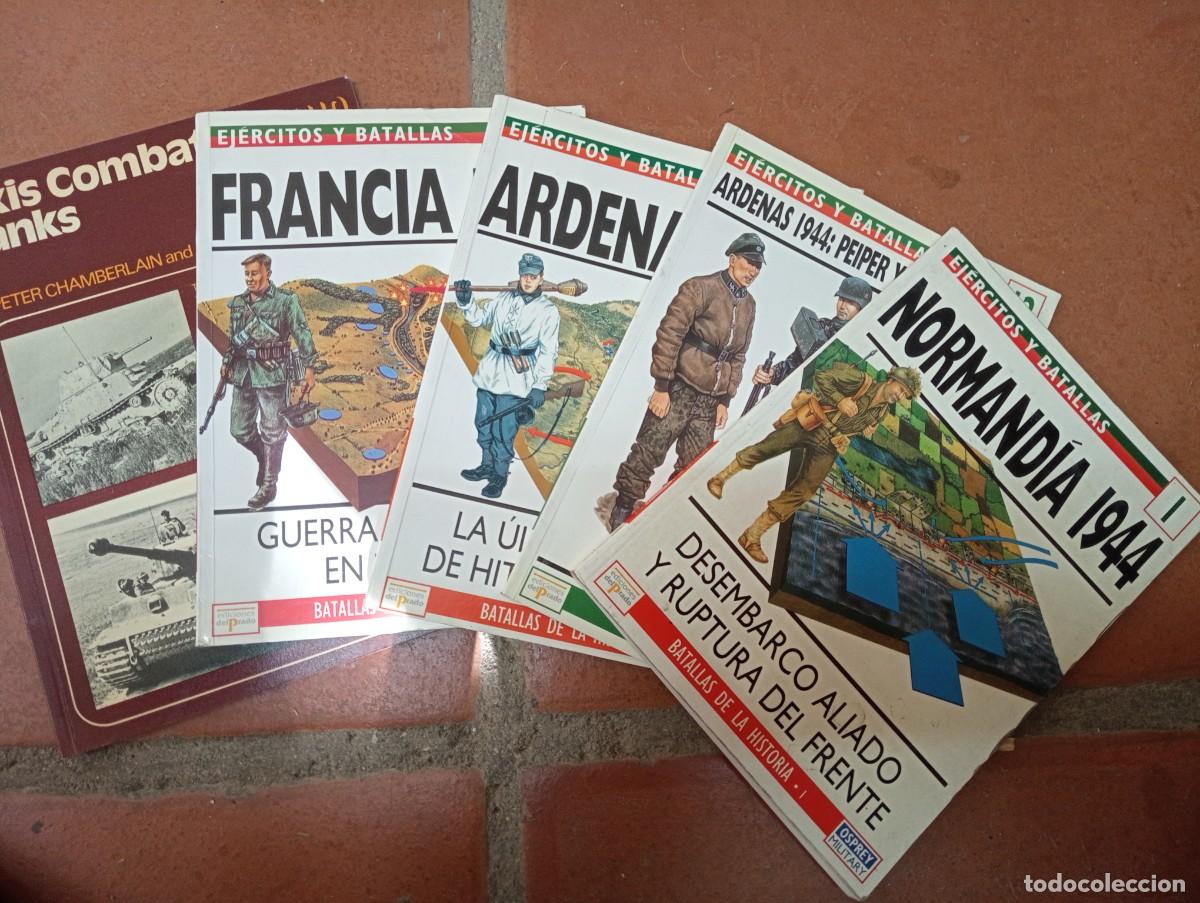 Militaria: Lote de 4 libros Ej&eacute;rcitos y Batallas y 1 Axis Combat Tanks.