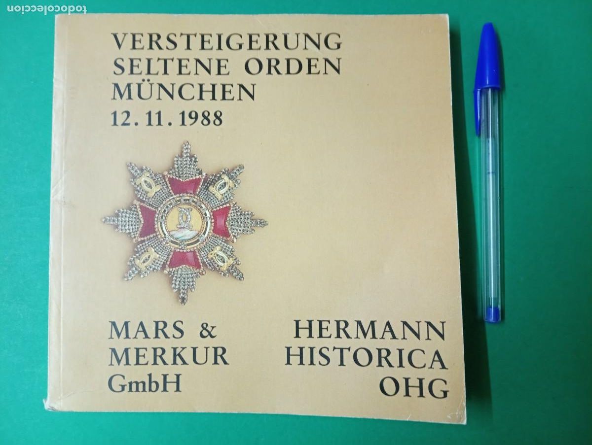 Militaria: Libro Cat&aacute;logo Subastas HERMANN HISTORICA de MEDALLAS 1988.