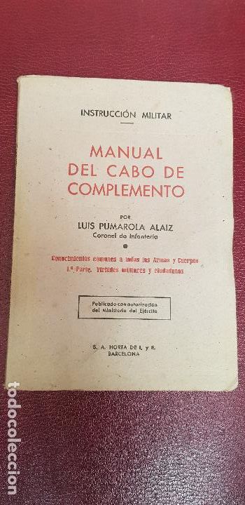 Militaria: EL CABO DE COMPLEMENTO