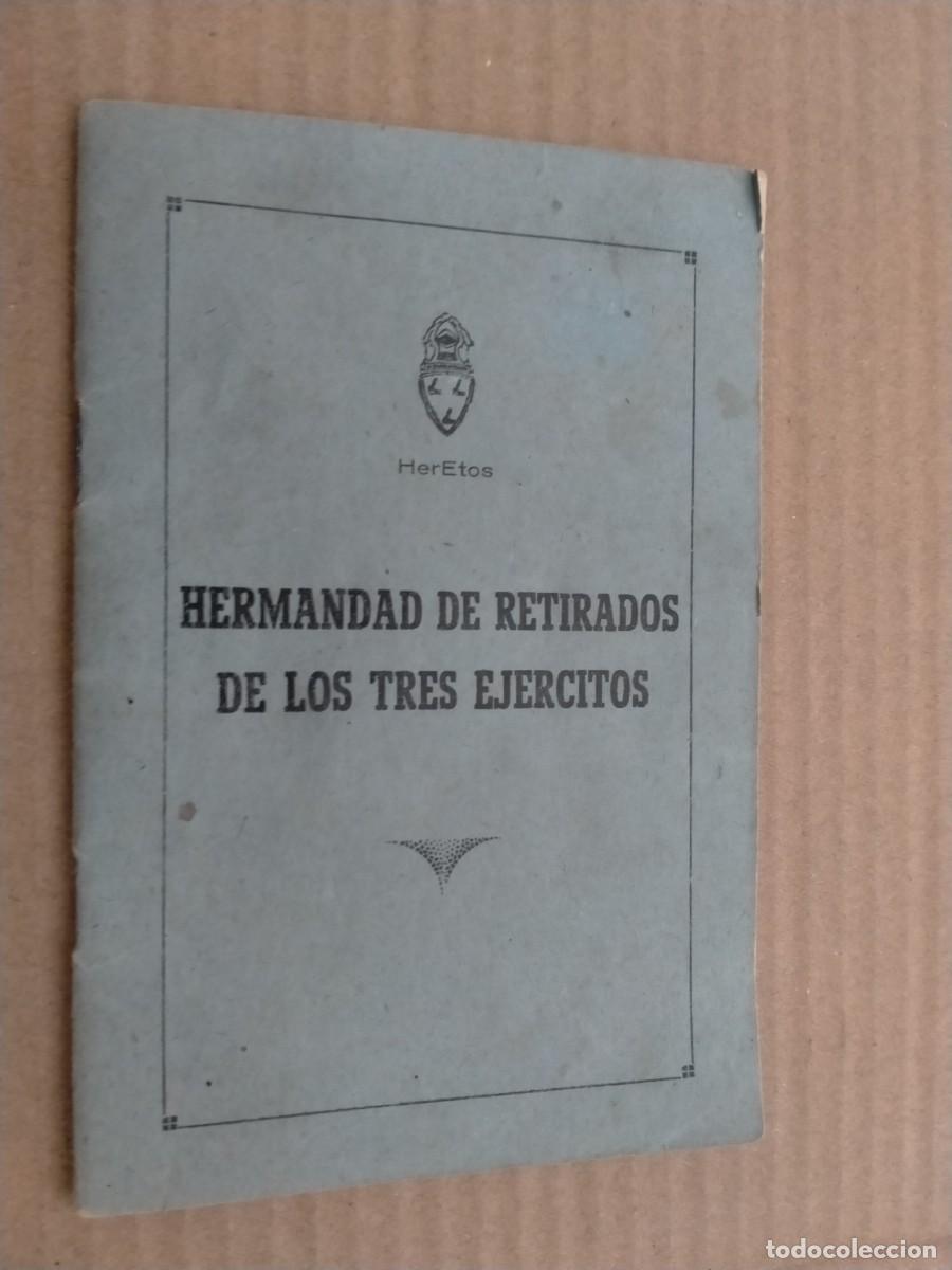 Militaria: librito de hermandad de retirados de los tres ejercitos
