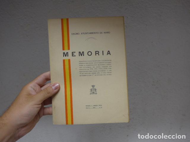 Militaria: Antiguo libro Memoria del Ayuntamiento de Haro de 1936 - 1939 en Guerra civil. La Rioja.