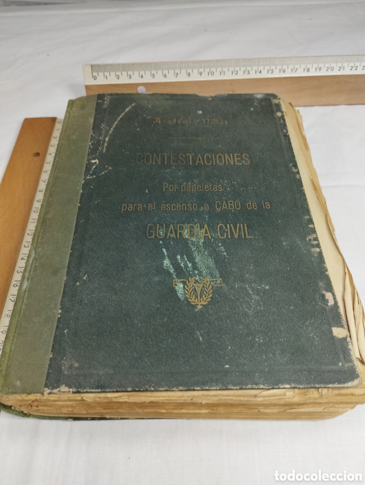 Militaria: Contestaciones por papeletas para el ascenso a cabo de la Guardia Civil. Academia N&uacute;&ntilde;ez, 1954