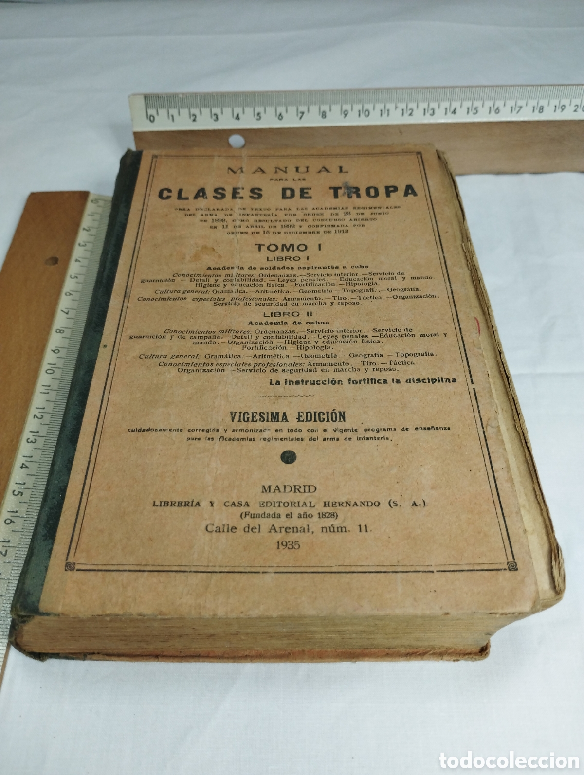 Militaria: Manual para las clases de tropa, tomo I, 1935