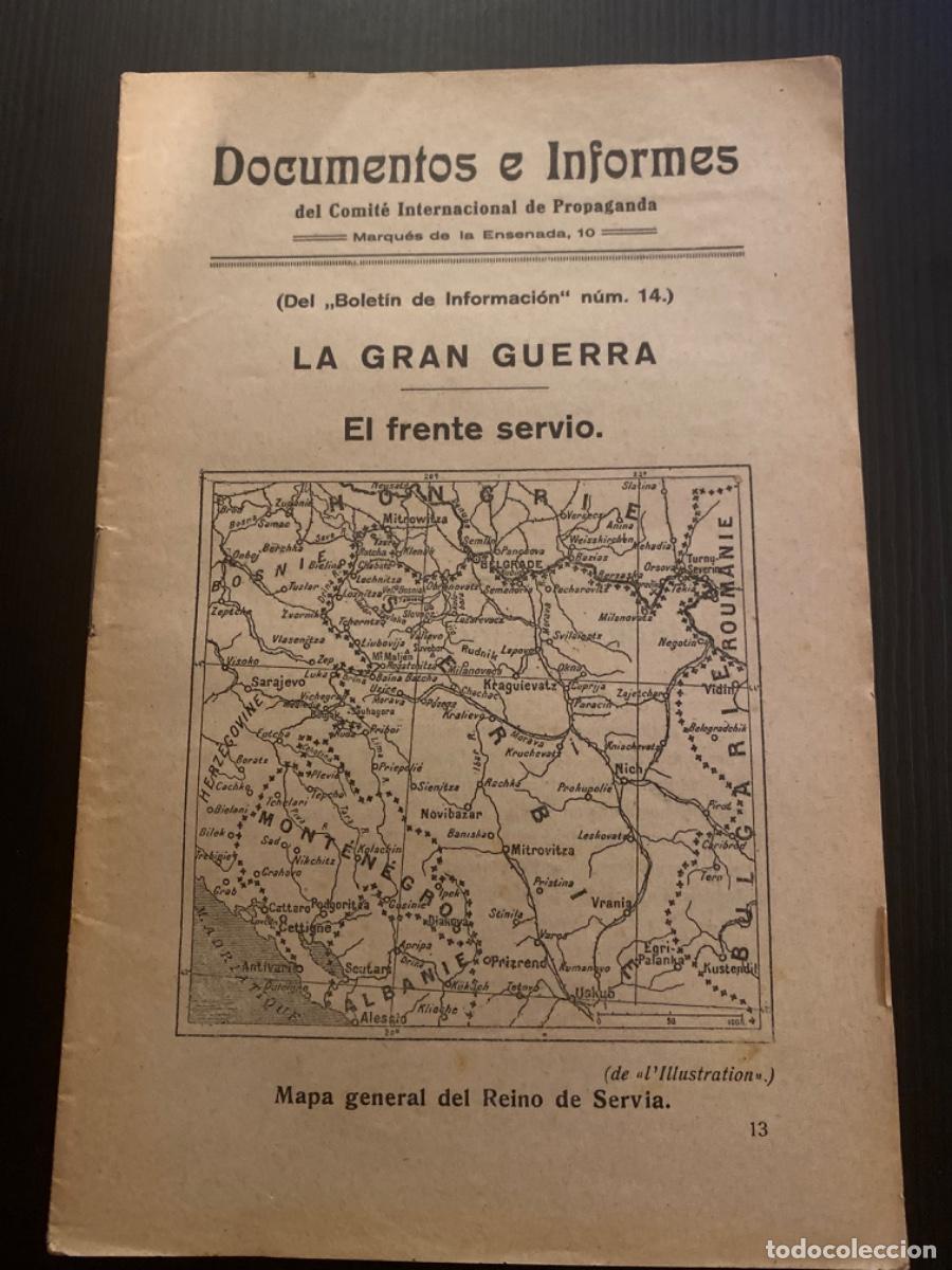 Militaria: Libro documentos e informes guerra mundial comit&eacute; internacional de propaganda n&uacute;mero 14 frente Servi