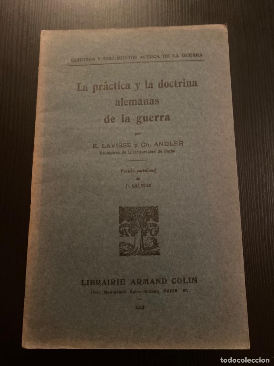 Militaria: Libro 1915 estudios y documentos guerra mundial Armand Col&iacute;n pr&aacute;cticas alemanas