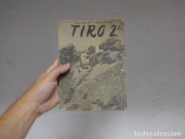 Militaria: Antiguo libro Teoria del Tiro 2&ordm; seccion 6&ordm; Sandoval. Academia General Militar. Guerra civil