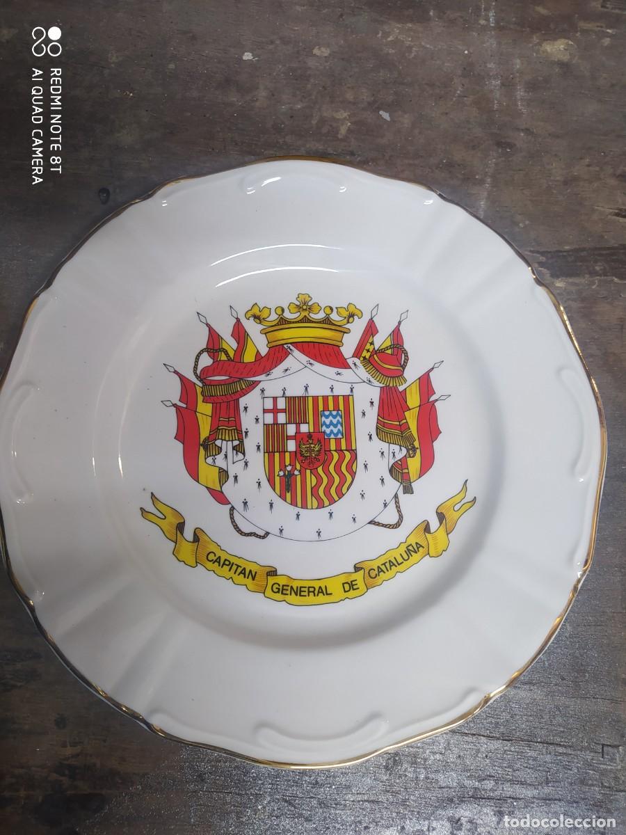 Militaria: plato militar capitan general de catalu&ntilde;a