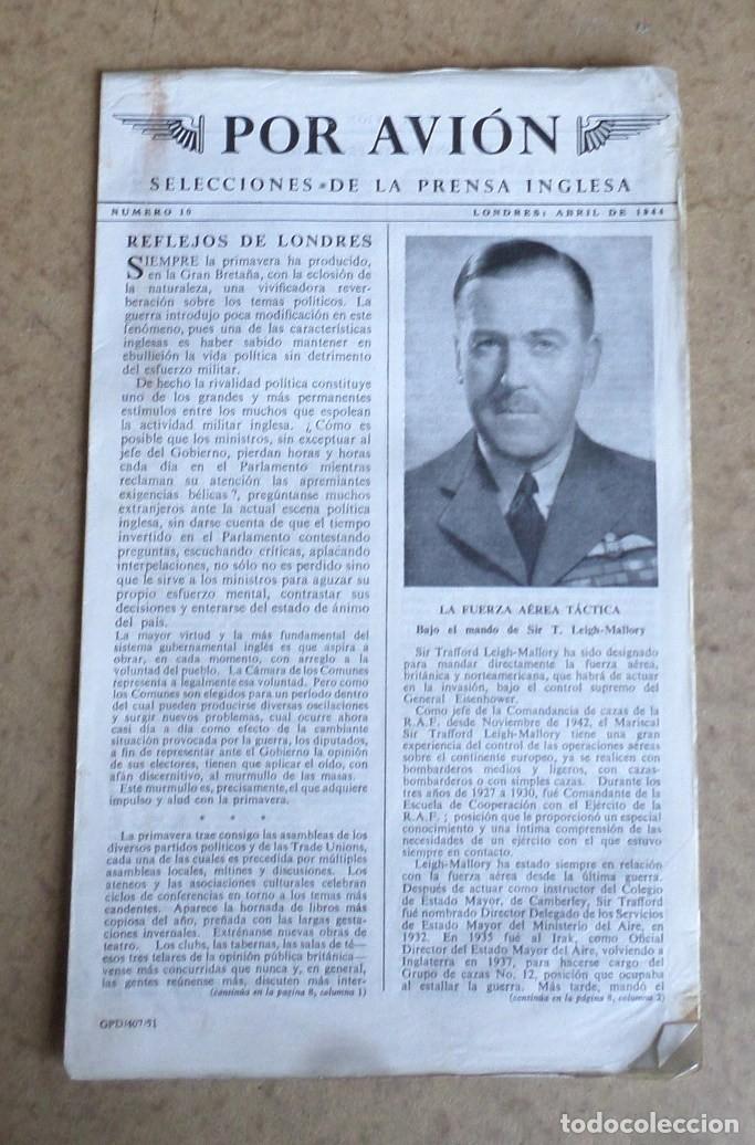 Militaria: POR AVION - Selecciones de la prensa inglesa Abril 1944