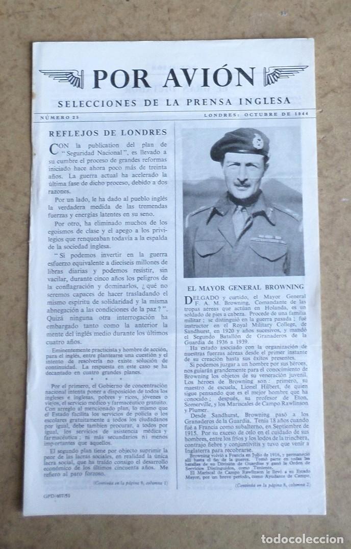 Militaria: POR AVION Selecciones de la prensa inglesa Octubre 1944