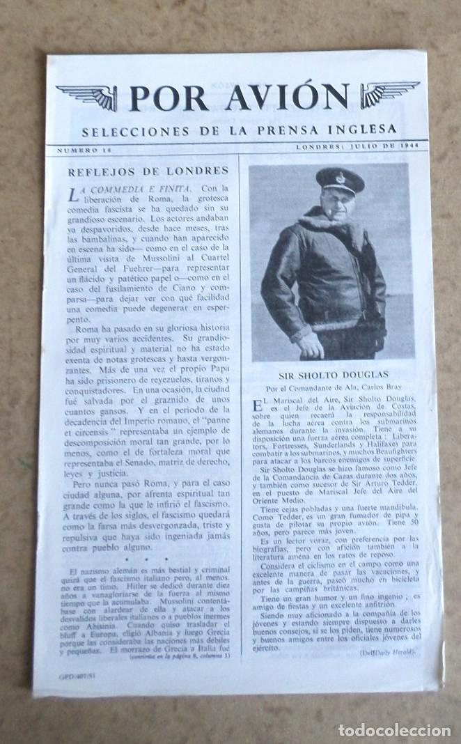 Militaria: POR AVION Selecciones de la prensa inglesa Julio 1944