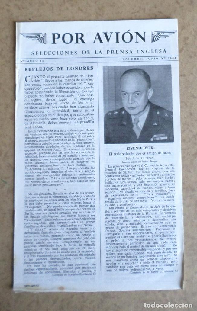 Militaria: POR AVION Selecciones de la prensa inglesa Junio 1944