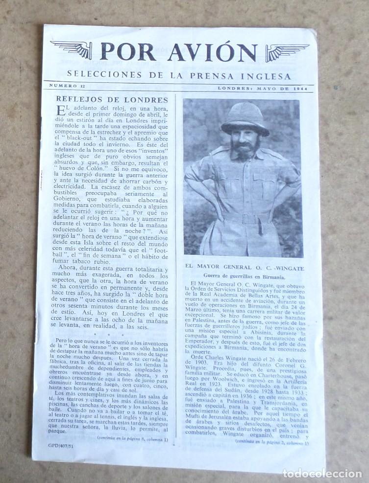 Militaria: POR AVION Selecciones de la prensa inglesa Mayo 1944