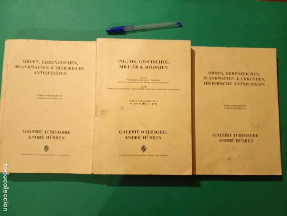 Militaria: Lote de 3 tomos Cat&aacute;logos Subastas de Medallas y Antig&uuml;edades Militares. Alemania.