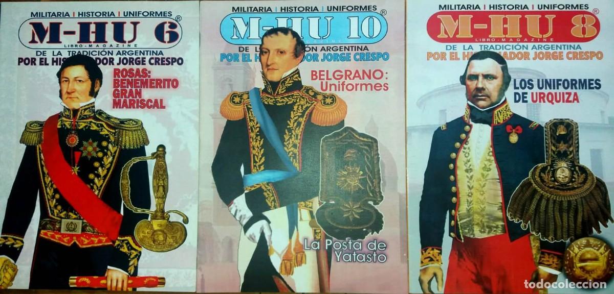 Militaria: COLECCION 3 MAGAZINES UNIFORMES MILITARES ROSAS BELGRANO Y URQUIZA 1811 - 1860 COLOUR PLATES UNIFORM