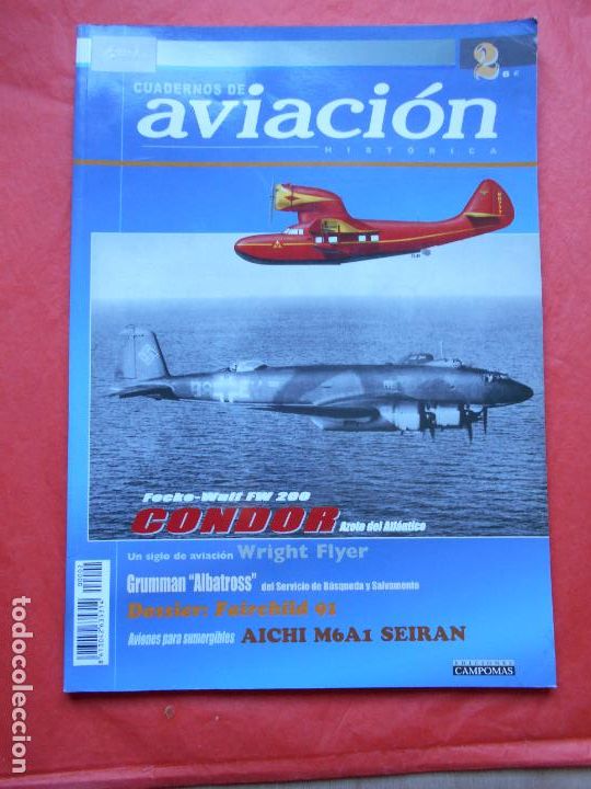 Militaria: CUADERNOS DE AVIACI&Oacute;N N&ordm; 2 EDICIONES CAMPOMAR 72 PAGINAS